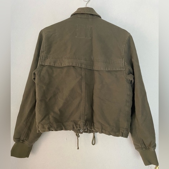 ABERCROMBIE & FITCH GREEN ARMY UTILITY JACKET WOMENS SIZE SMALL - Picture 9 of 10